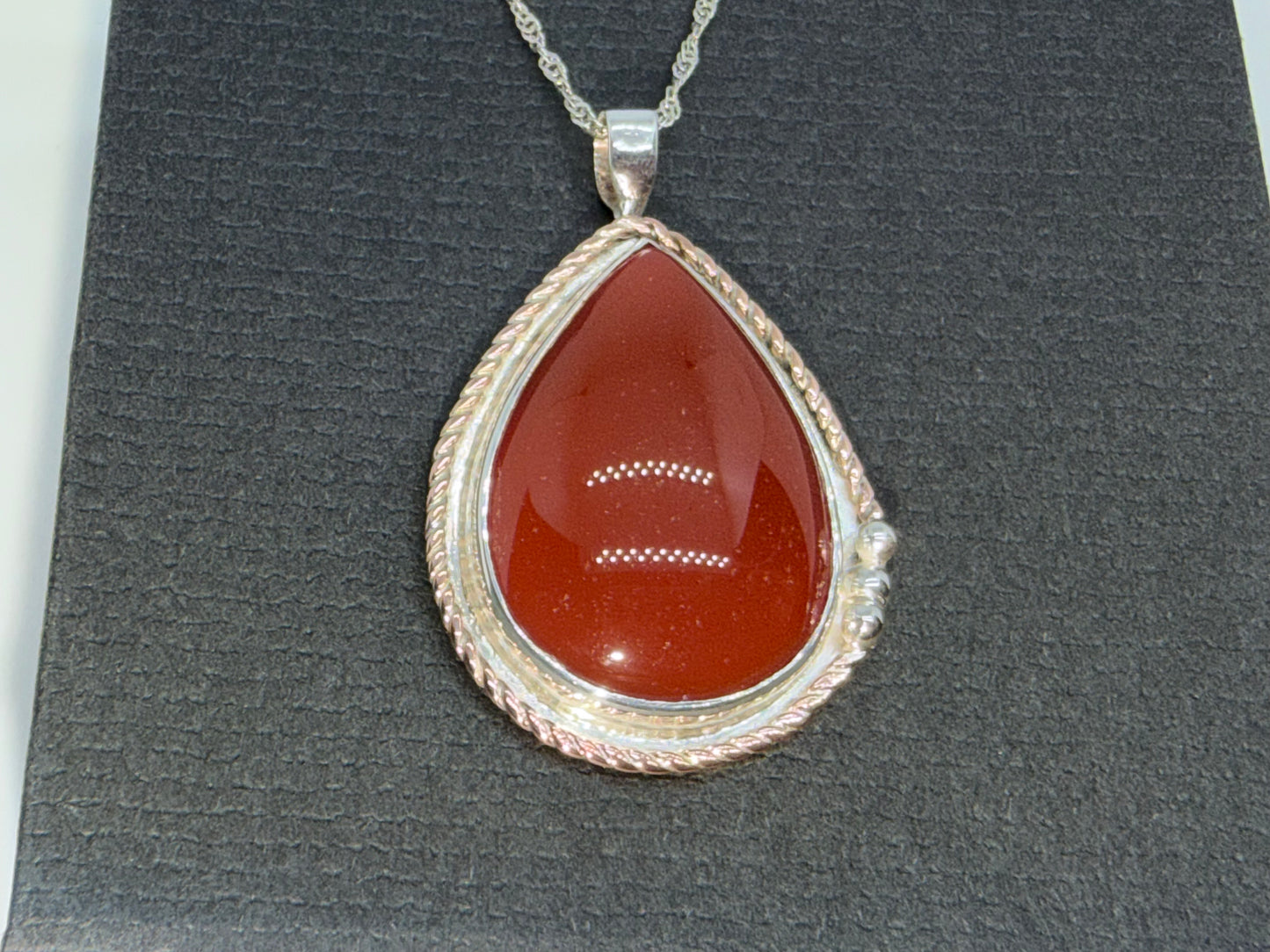 Teardrop Carnelian Pendant