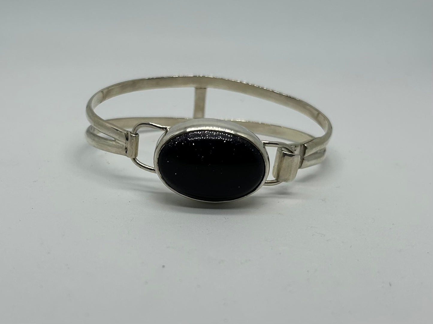 Black Moonstone Torque Bangle