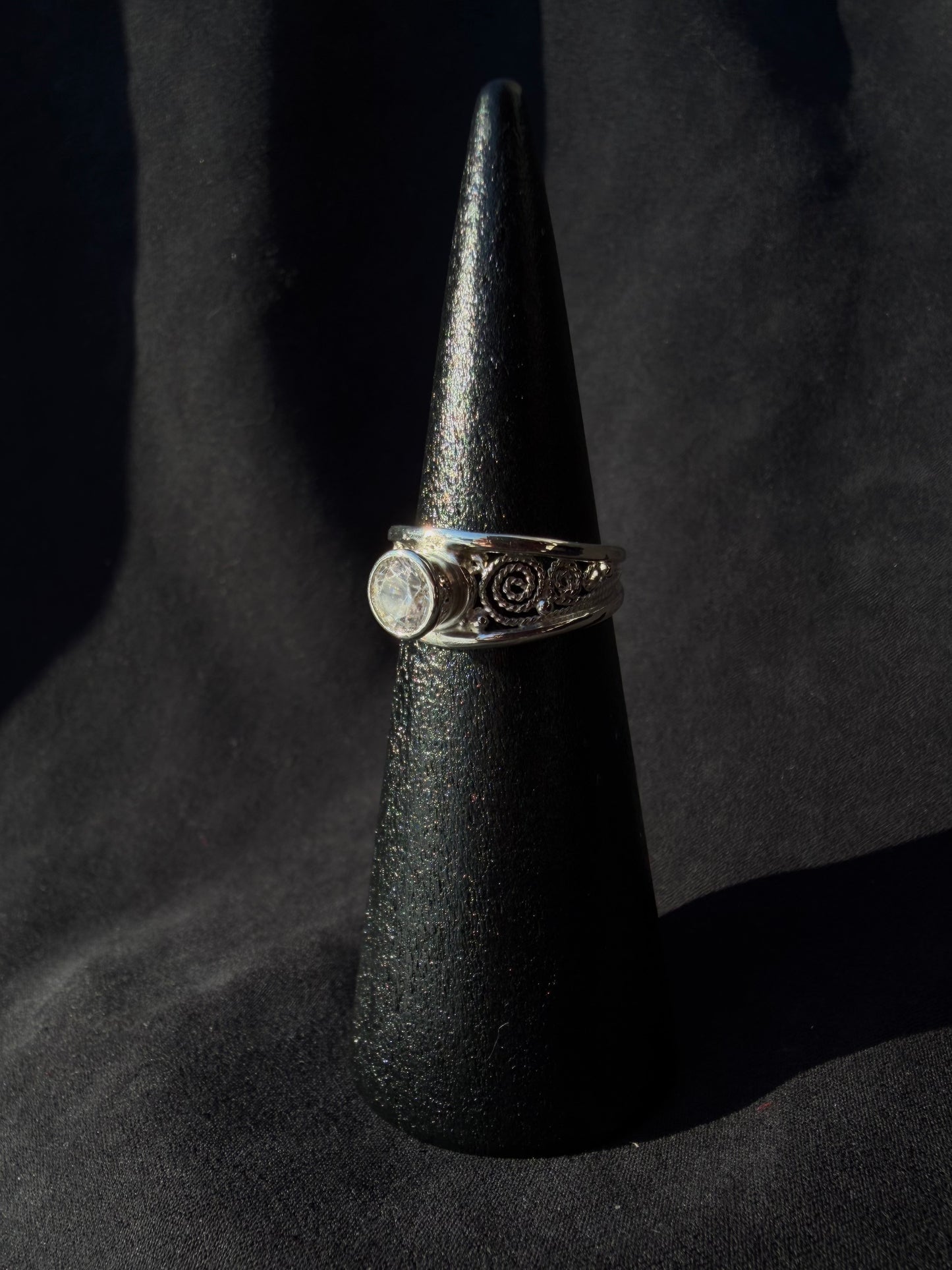 Filigree Collet Ring