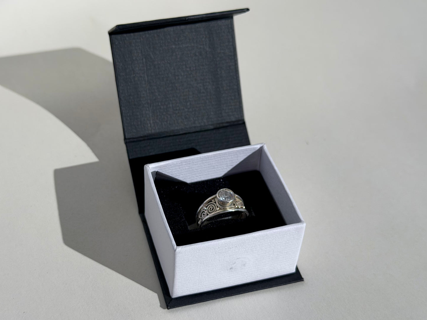 Filigree Collet Ring