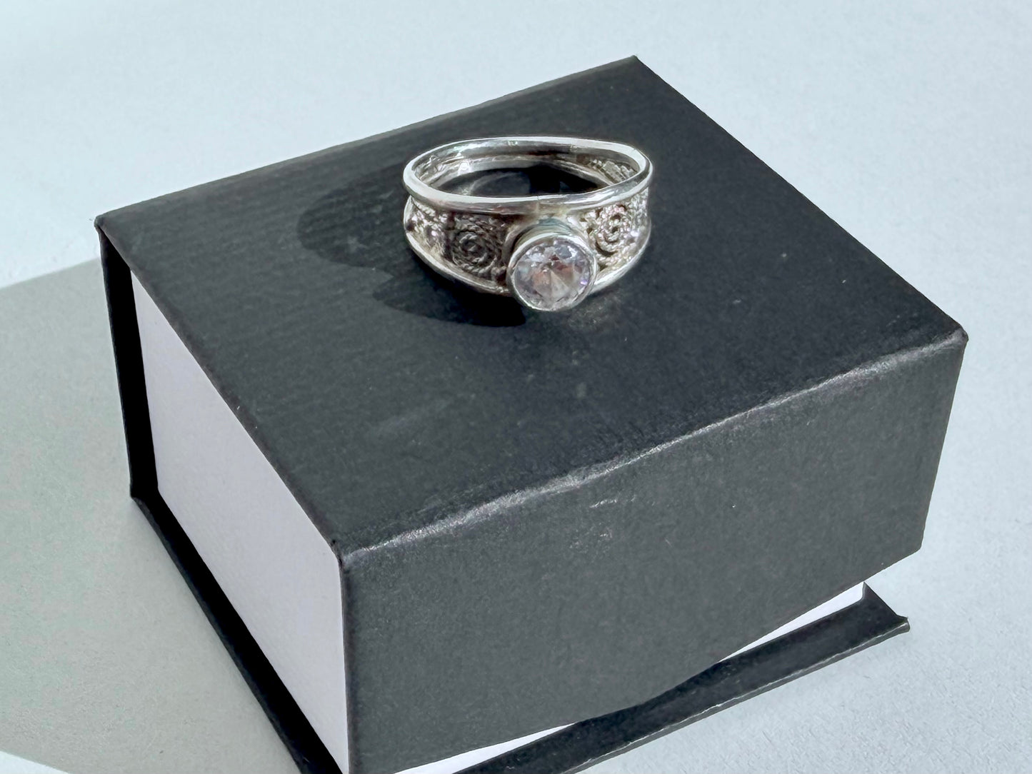 Filigree Collet Ring