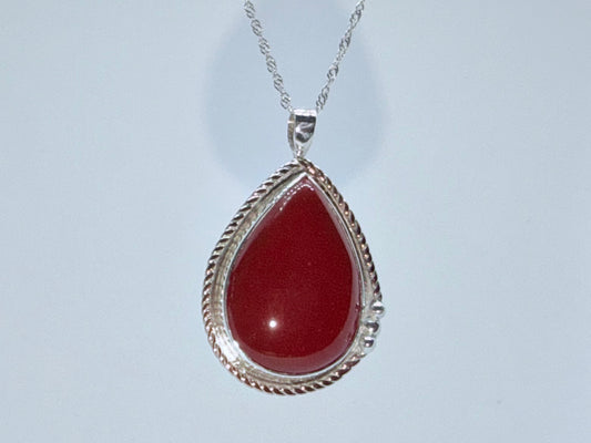 Teardrop Carnelian Pendant