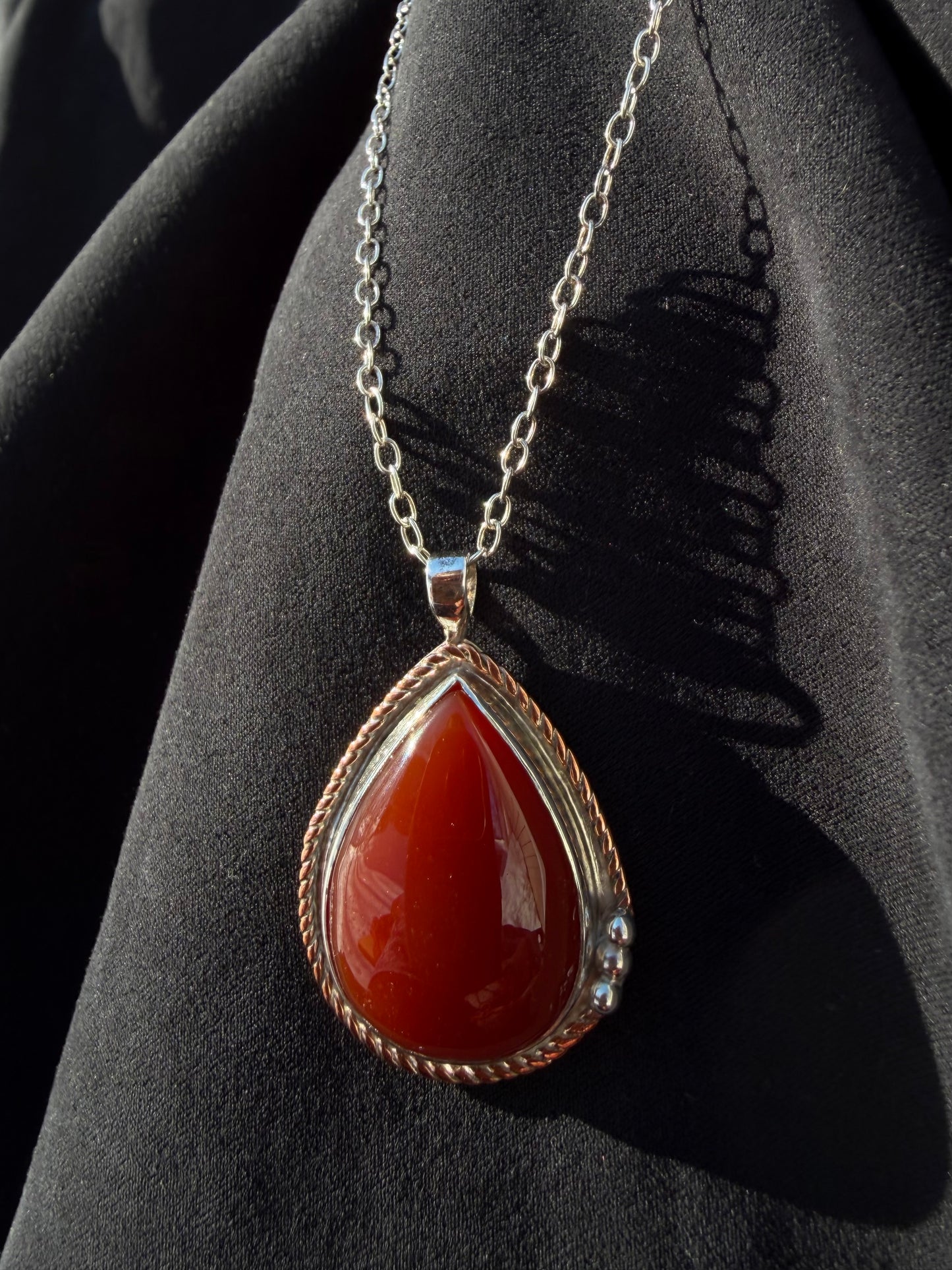 Teardrop Carnelian Pendant