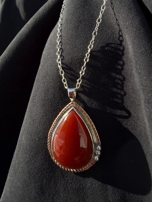Teardrop Carnelian Pendant